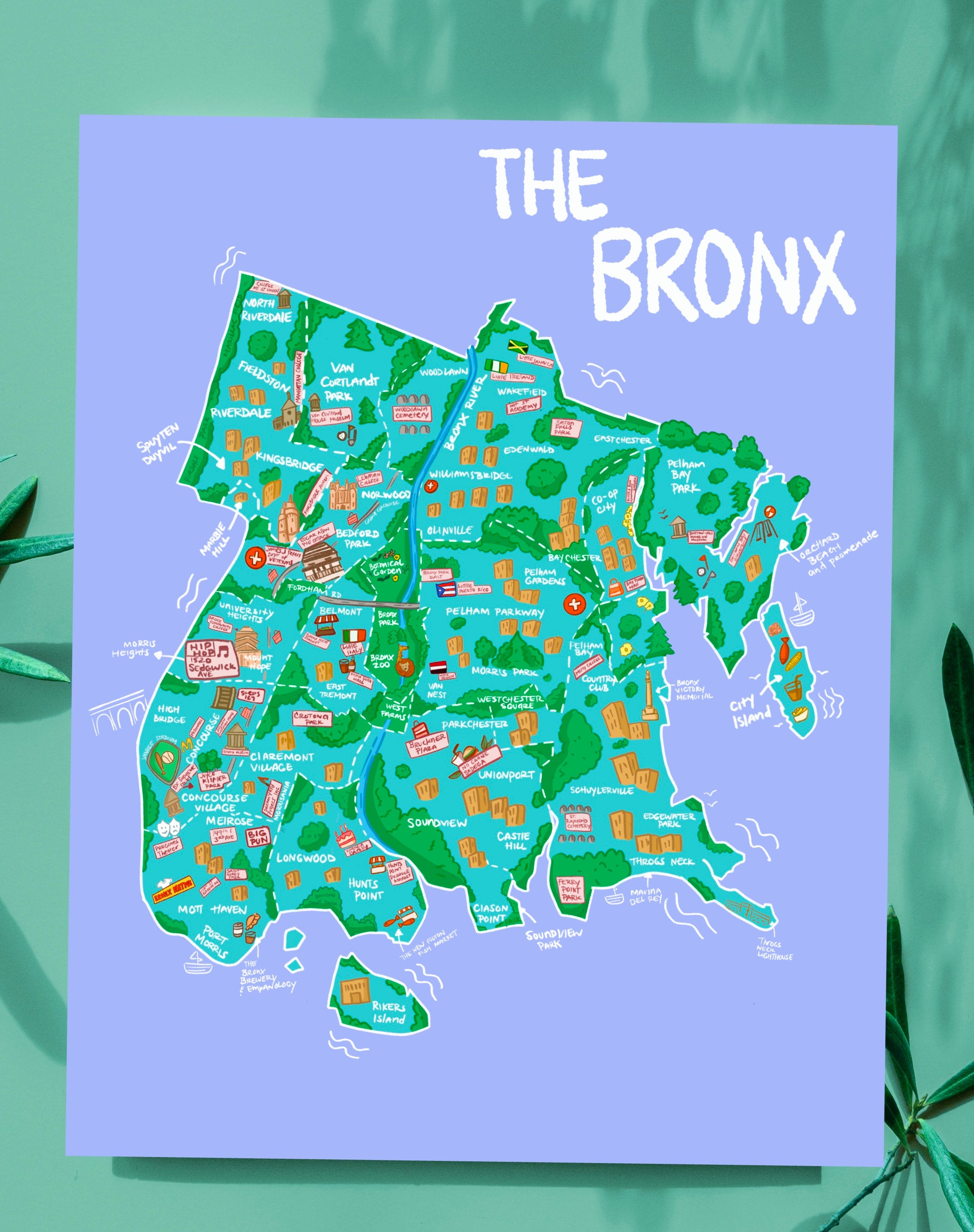 the-bronx-illustrated-map-fanesha-fabre-art